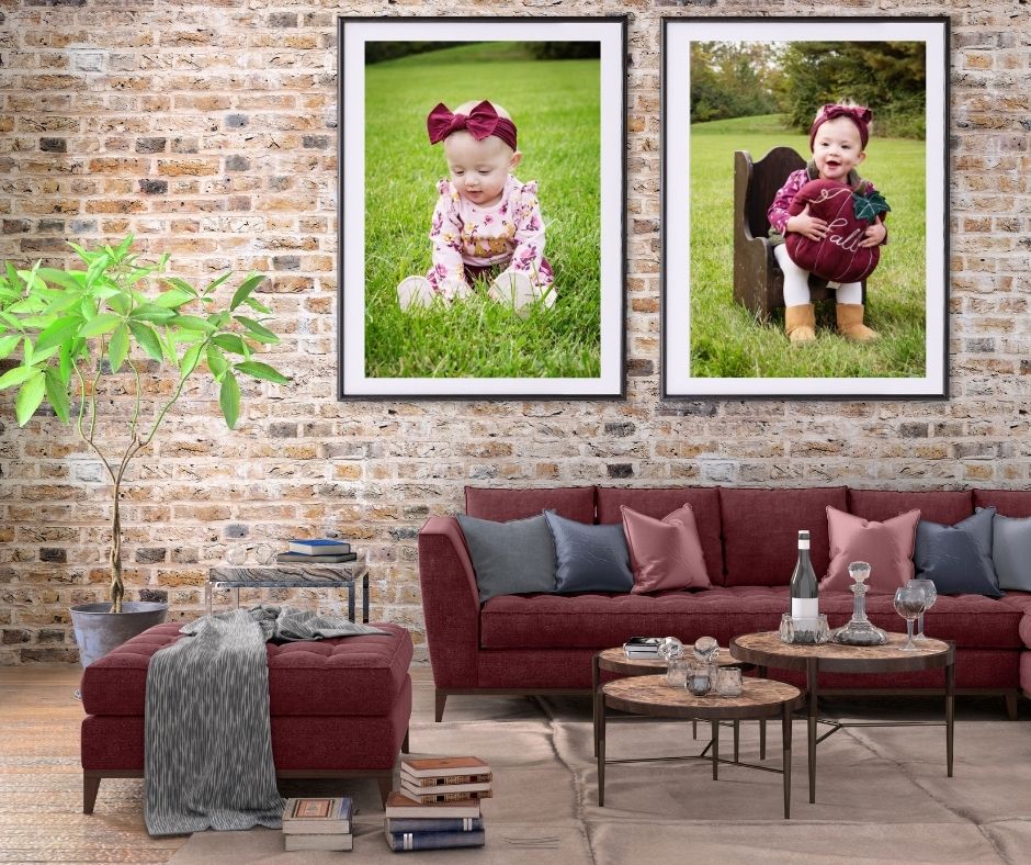 Custom framed portraits offer a beautiful option for any home décor.